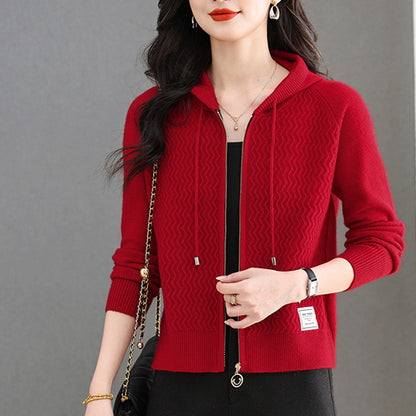 Chic  Short Knit Cardigan Sweater Coat for Women Lightweight Outerwear Casual Fashionable Design