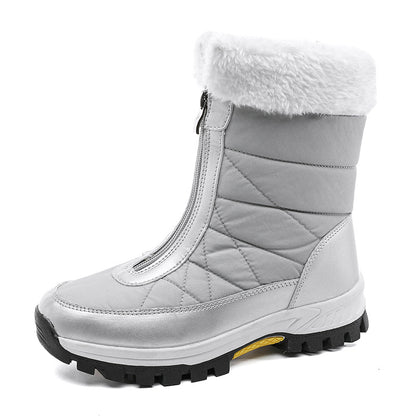 Thick and Warm Snow Boots with Velvet, Large Cotton Shoes